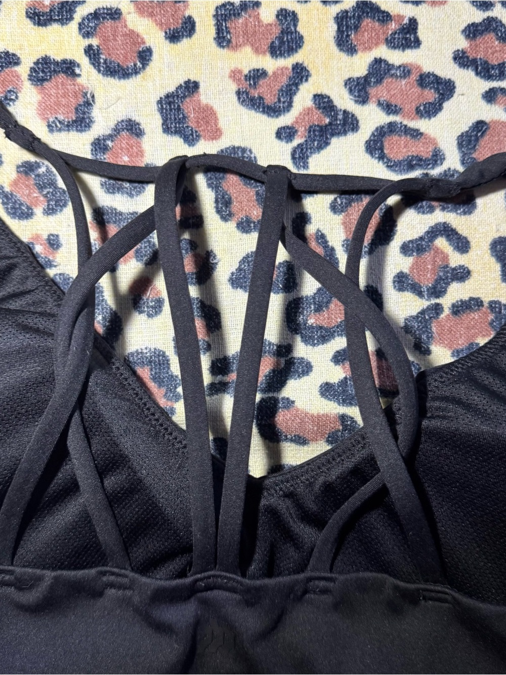 all in motion Black Strappy Back Sports Bra Pilates Yoga - Picture 7 of 11